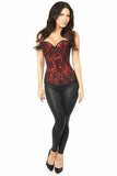 Lavish Red Lace Front Zipper Corset - Daisy Corsets