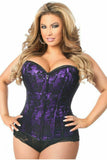 Lavish Purple Lace Front Zipper Corset - Daisy Corsets