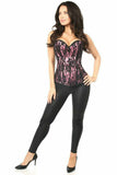 Lavish Pink Lace Front Zipper Corset - Daisy Corsets