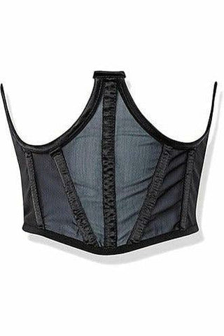 Lavish Black Mesh Open Cup Waist Cincher - Daisy Corsets