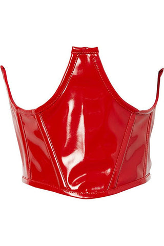 Lavish Red Patent Open Cup Underwire Waist Cincher