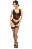 Lavish Red w/Black Lace Overlay Open Cup Waist Cincher - Daisy Corsets