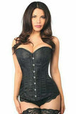 Lavish Black Brocade Corset - Daisy Corsets