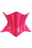 Lavish Pink Clear Curvy Underbust Waist Cincher Corset - Daisy Corsets