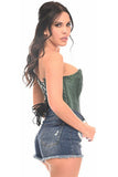 Lavish Dark Green Brocade Corset