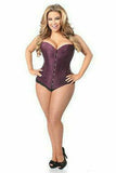 Lavish Plum Brocade Corset - Daisy Corsets