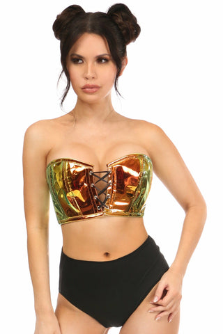 Top bustier corto con cordones Holo de Lavish Sunset