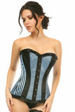 Lavish Lt Blue Burlesque Overbust Corset - Daisy Corsets