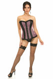 Lavish Pink Burlesque Overbust Corset - Daisy Corsets