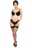 Lavish Lt Pink Sheer Lace Underwire Waist Cincher Corset - Daisy Corsets