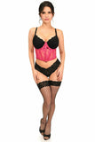 Lavish Fuchsia Sheer Lace Underwire Waist Cincher Corset - Daisy Corsets