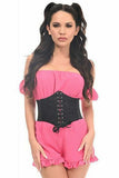 Lavish Black w/Black Lace Overlay Corset Belt Cincher - Daisy Corsets