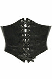 Lavish Black w/Black Lace Overlay Corset Belt Cincher - Daisy Corsets