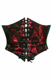 Lavish Red w/Black Lace Overlay Corset Belt Cincher - Daisy Corsets