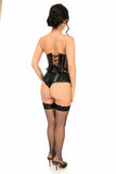 Lavish Black Sheer Fishnet Underwire Open Cup Underbust Corset - Daisy Corsets