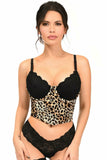 Lavish Leopard Velvet Underwire Open Cup Cincher Corset - Daisy Corsets