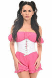 Lavish White Lace Corset Belt Cincher - Daisy Corsets