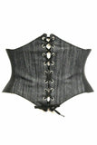 Lavish Black Denim Corset Belt Cincher - Daisy Corsets