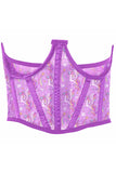 Lavish Unicorn Print Mesh Open Cup Waist Cincher