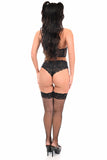 Lavish Polka Dot Mesh Underwire Cincher w/Built In Halter Top