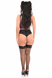 Lavish Neon Purple Underwire Open Cup Mesh Cincher w/Criss Cross Back