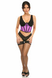 Lavish Neon Purple Mesh Open Cup Waist Cincher