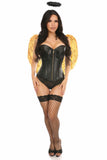 Lavish 3 PC Gold Gothic Angel Corset Costume