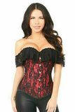 Lavish Red Lace Off-The-Shoulder Corset - Daisy Corsets