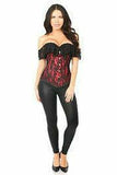 Lavish Red Lace Off-The-Shoulder Corset - Daisy Corsets