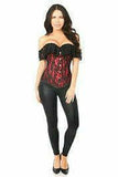 Lavish Red Lace Off-The-Shoulder Corset - Daisy Corsets