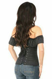 Lavish Black Cotton Off-The-Shoulder Corset - Daisy Corsets