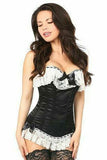 Lavish Black Burlesque Corset w/Lace - Daisy Corsets