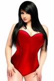 Lavish Red Satin Corset Romper - Daisy Corsets