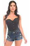 Lavish Black Cotton Overbust Corset