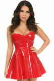 Lavish Red Patent PVC Underwire Bustier - Daisy Corsets