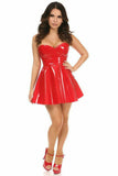 Lavish Red Patent PVC Underwire Bustier - Daisy Corsets