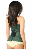 Lavish Dark Green Lace Overbust Corset w/Zipper - Daisy Corsets