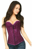 Lavish Magenta Lace Overbust Corset w/Zipper - Daisy Corsets