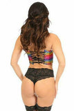 Lavish Rainbow Glitter Short Bustier Top - Daisy Corsets