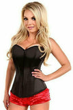 Lavish Black Sweetheart Front Zipper Corset - Daisy Corsets