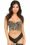 Lavish Velvet Leopard Print Underwire Short Bustier - Daisy Corsets