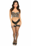 Lavish Velvet Leopard Print Underwire Short Bustier - Daisy Corsets