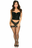 Lavish Black Velvet Underwire Bustier - Daisy Corsets