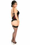 Lavish Red w/Black Lace Overlay Mini Cincher - Daisy Corsets