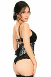 Lavish White w/Black Lace Overlay Mini Cincher - Daisy Corsets