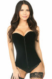 Lavish Black Velvet Overbust Corset - Daisy Corsets