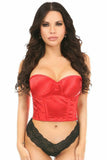 Lavish Red Satin Underwire Bustier - Daisy Corsets