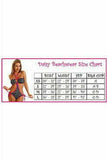 Slate Blue Rhinestone Rings Pucker Back Bikini - Daisy Corsets