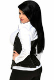 Top Drawer Steel Boned Pinstripe Underbust Corset w/Buckling