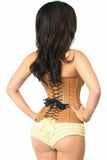 Top Drawer Faux Leather Steel Boned Ren Faire Corset - Daisy Corsets